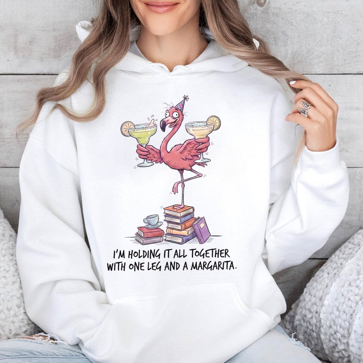 Sarcastic Flamingo Margarita Shirt - Funny "Holding It Together" T-Shirt, Sweatshirt, Hoodie for Women - FlamingoAholic
