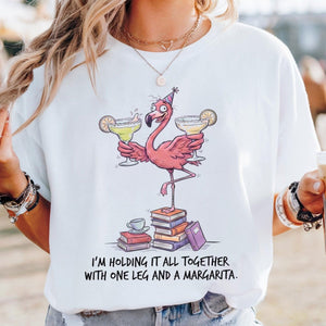 Sarcastic Flamingo Margarita Shirt - Funny "Holding It Together" T-Shirt, Sweatshirt, Hoodie for Women - FlamingoAholic