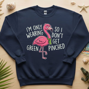 Sarcastic Flamingo St. Patrick's Day T-Shirt - 'I'm Only Wearing Green' Funny Tee - FlamingoAholic