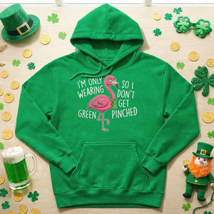 Sarcastic Flamingo St. Patrick's Day T-Shirt - 'I'm Only Wearing Green' Funny Tee - FlamingoAholic