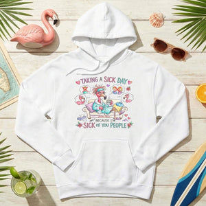 Sarcastic Grumpy Flamingo 'Sick of You People' T-Shirt - Personalized Funny Burnout Humor Tee - FlamingoAholic
