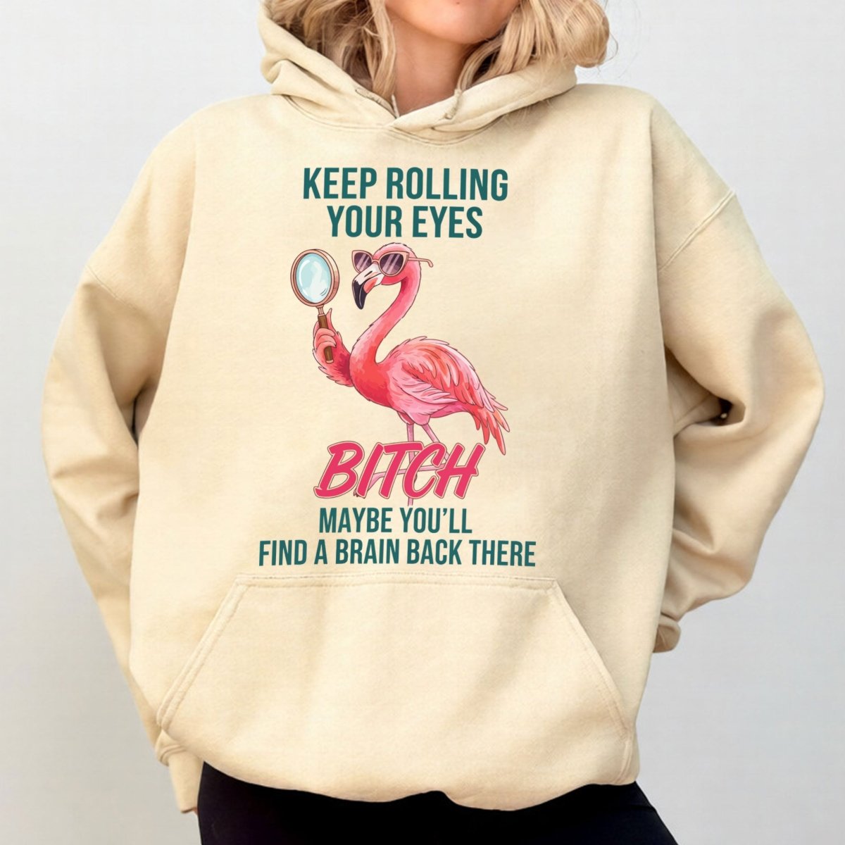 Sarcastic Pink Flamingo T-Shirt - Keep Rolling Your Eyes Funny Quote Tee - FlamingoAholic