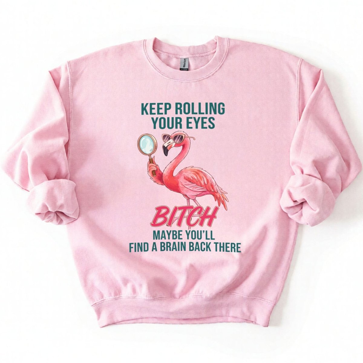 Sarcastic Pink Flamingo T-Shirt - Keep Rolling Your Eyes Funny Quote Tee - FlamingoAholic