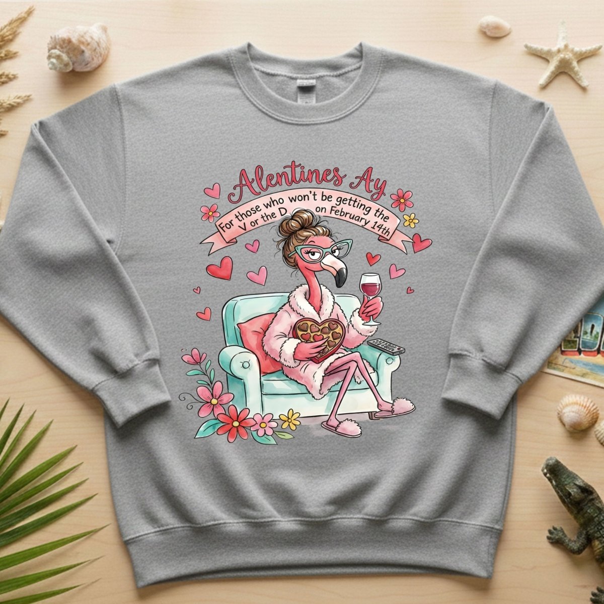 Sarcastic Single & Fabulous Flamingo Shirt - Funny Anti - Valentine's Day Gift for Her - FlamingoAholic