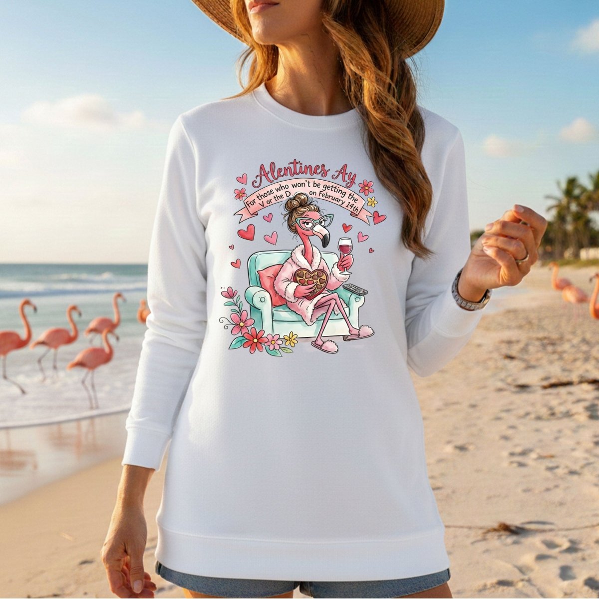 Sarcastic Single & Fabulous Flamingo Shirt - Funny Anti - Valentine's Day Gift for Her - FlamingoAholic