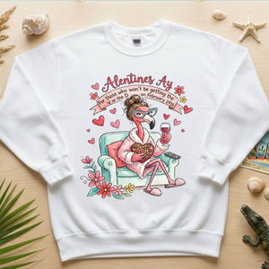 Sarcastic Single & Fabulous Flamingo Shirt - Funny Anti - Valentine's Day Gift for Her - FlamingoAholic