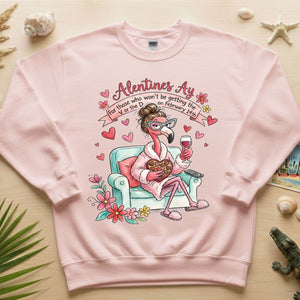 Sarcastic Single & Fabulous Flamingo Shirt - Funny Anti - Valentine's Day Gift for Her - FlamingoAholic
