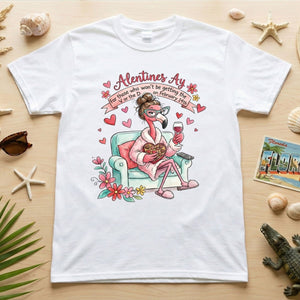 Sarcastic Single & Fabulous Flamingo Shirt - Funny Anti - Valentine's Day Gift for Her - FlamingoAholic