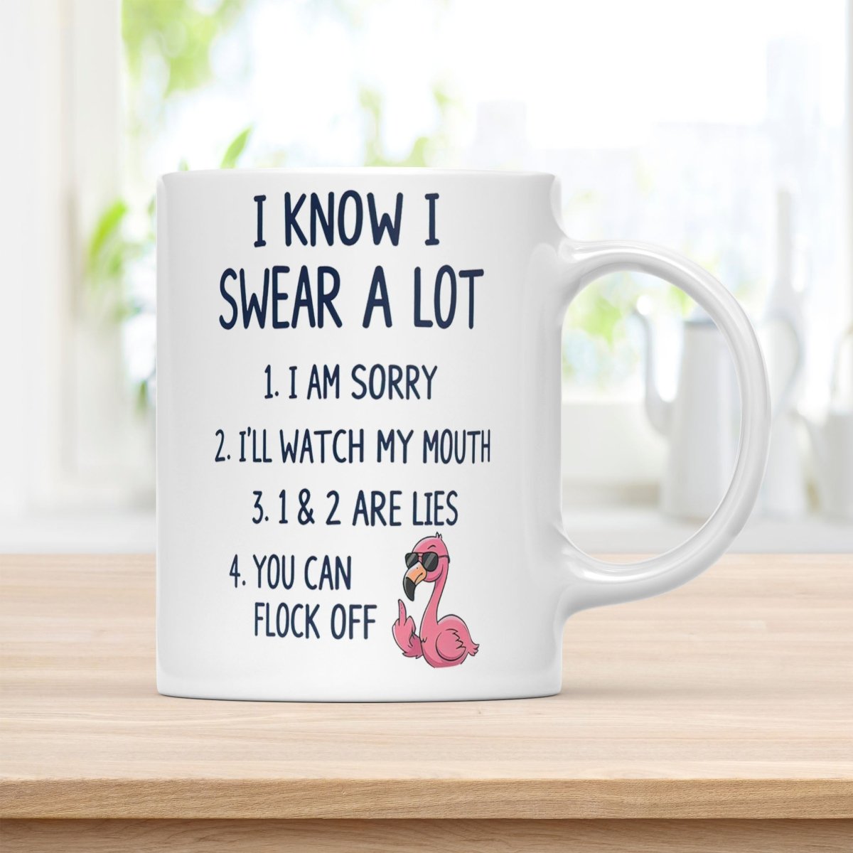 Sarcastic Swear Flamingo Saying Coffee Mug - Funny Adult Humor Gift for Women - FlamingoAholic
