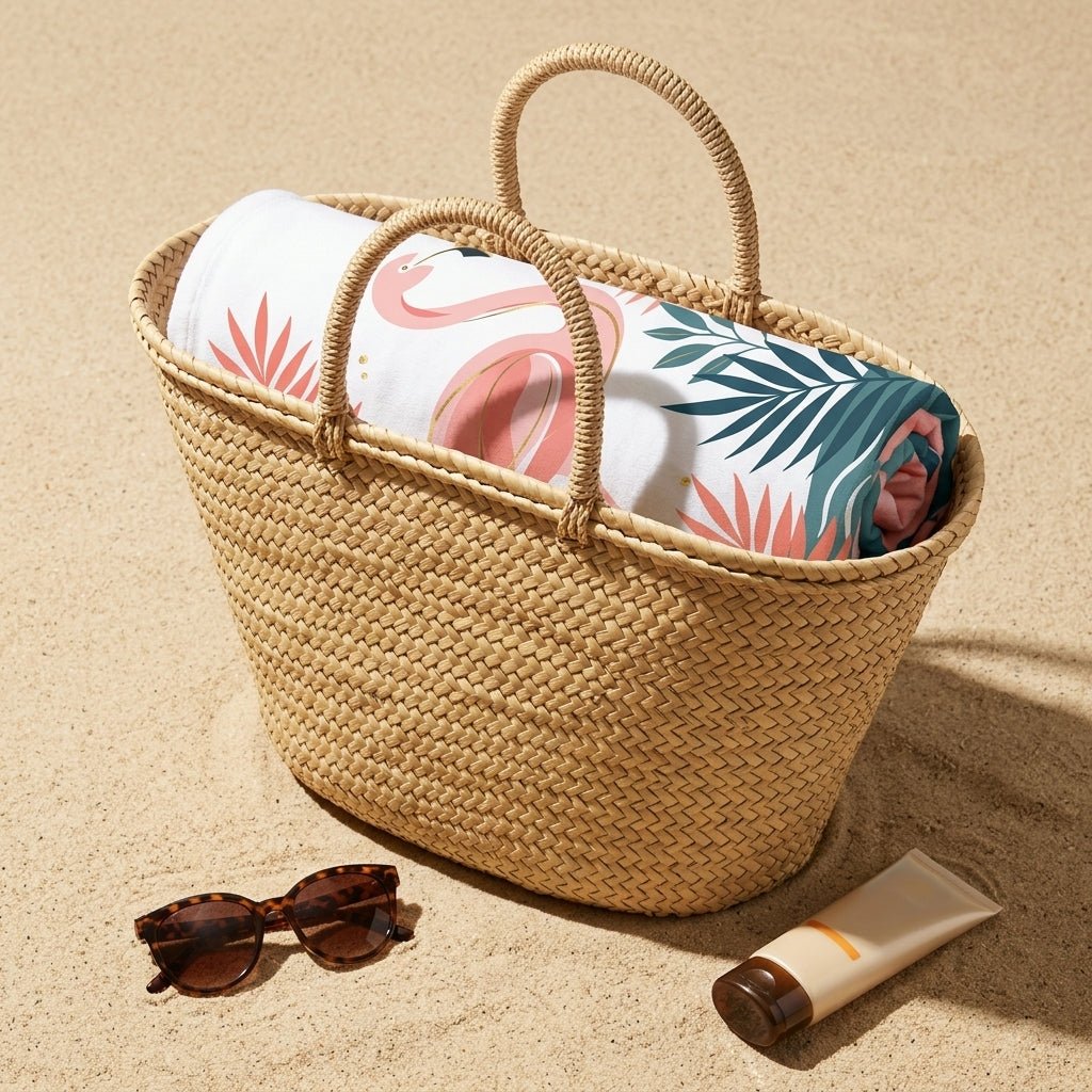 "Sassy & Classy" Flamingo Beach Towel - Premium Tropical Summer Vacation Accessory - FlamingoAholic