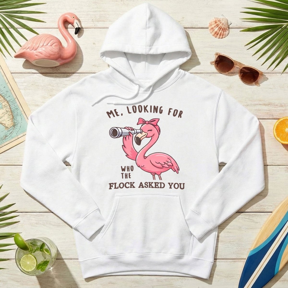 Sassy Flamingo Graphic Tee for Women - "Who The Flock Asked You" Funny Shirt - FlamingoAholic