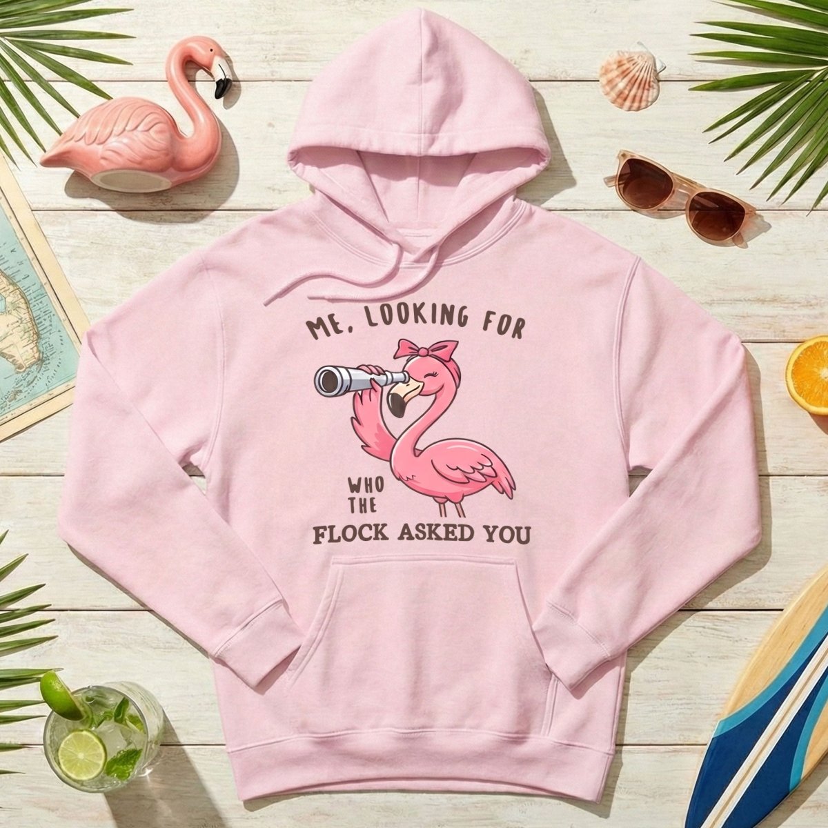 Sassy Flamingo Graphic Tee for Women - "Who The Flock Asked You" Funny Shirt - FlamingoAholic