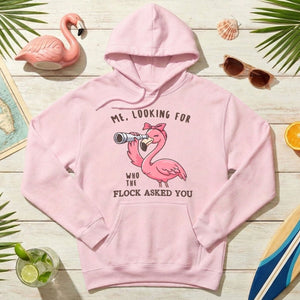 Sassy Flamingo Graphic Tee for Women - "Who The Flock Asked You" Funny Shirt - FlamingoAholic
