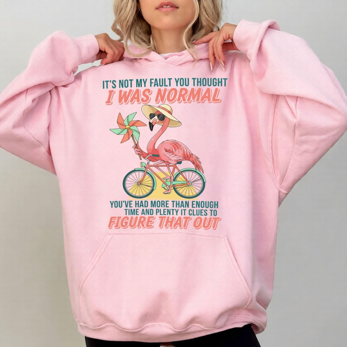 Sassy Flamingo I Was Not Normal Graphic T-Shirt - Funny Quote Tee for Women - FlamingoAholic