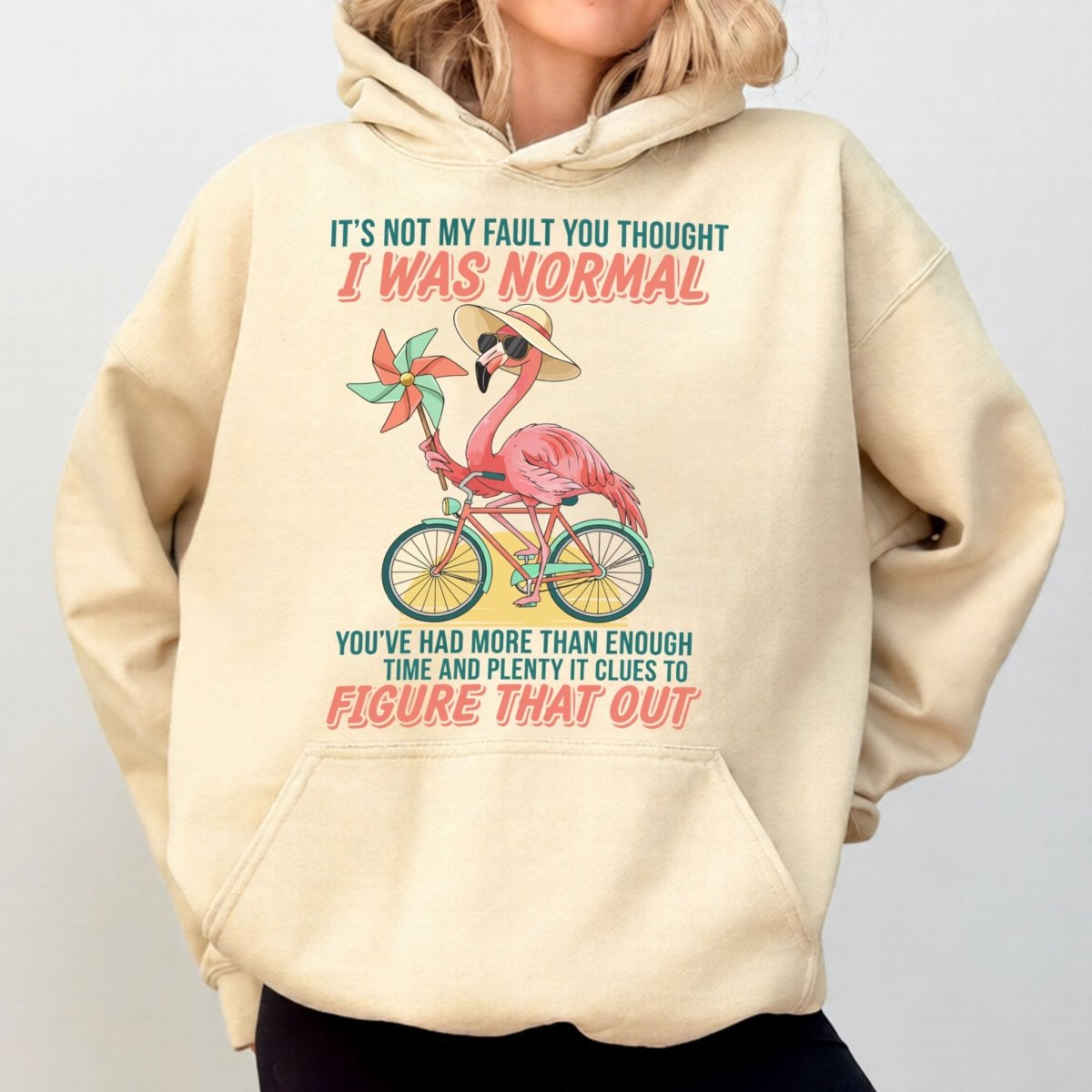 Sassy Flamingo I Was Not Normal Graphic T-Shirt - Funny Quote Tee for Women - FlamingoAholic