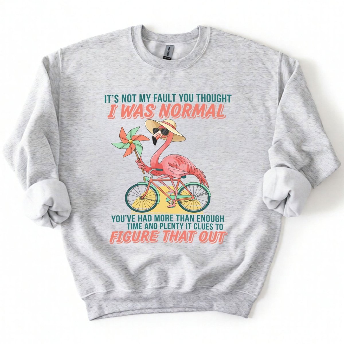 Sassy Flamingo I Was Not Normal Graphic T-Shirt - Funny Quote Tee for Women - FlamingoAholic