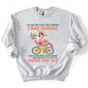 Sassy Flamingo I Was Not Normal Graphic T-Shirt - Funny Quote Tee for Women - FlamingoAholic