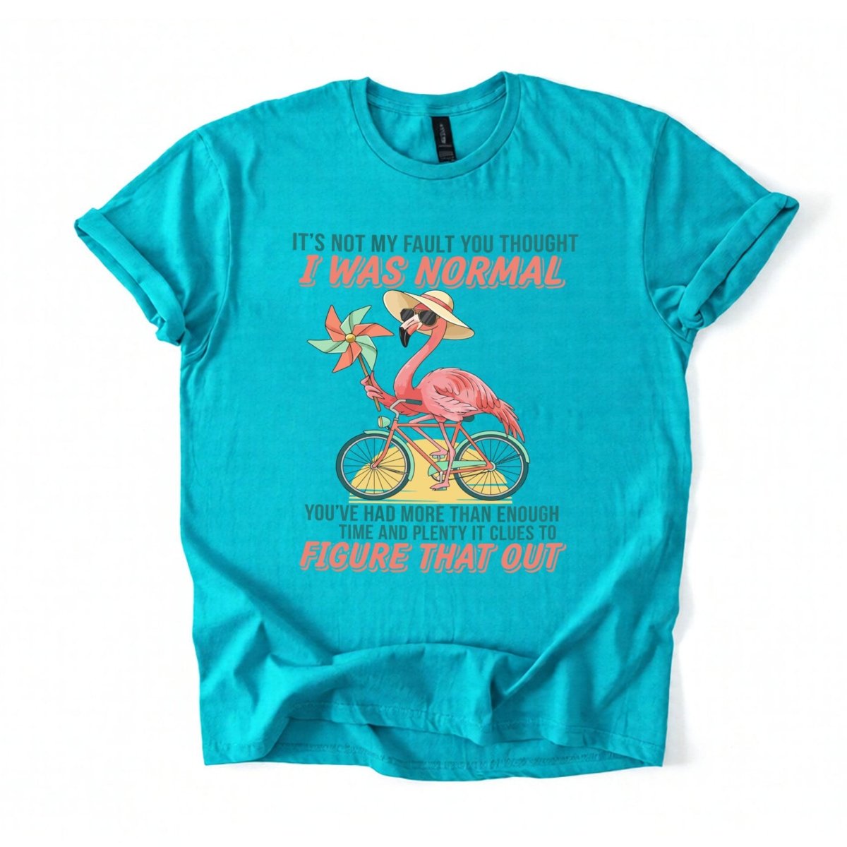 Sassy Flamingo I Was Not Normal Graphic T-Shirt - Funny Quote Tee for Women - FlamingoAholic