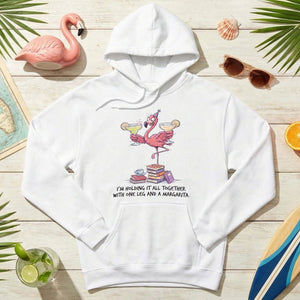 Sassy Flamingo Margarita Graphic T-Shirt - Holding It All Together Humor Tee - FlamingoAholic
