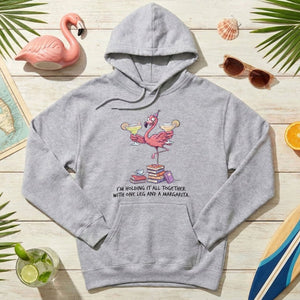 Sassy Flamingo Margarita Graphic T-Shirt - Holding It All Together Humor Tee - FlamingoAholic