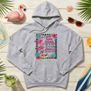 Sassy Flamingo Mood Graphic T-Shirt for Women - Zero Flocks Given Humor Tee - FlamingoAholic
