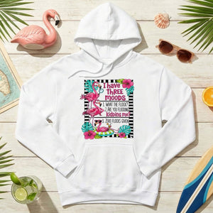 Sassy Flamingo Mood Graphic T-Shirt for Women - Zero Flocks Given Humor Tee - FlamingoAholic