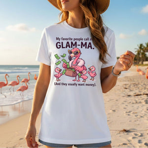 Sassy Glam - Ma Flamingo Shirt - Funny Grandma Money Graphic Tee Gift - FlamingoAholic