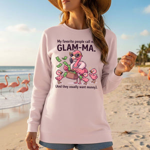 Sassy Glam - Ma Flamingo Shirt - Funny Grandma Money Graphic Tee Gift - FlamingoAholic