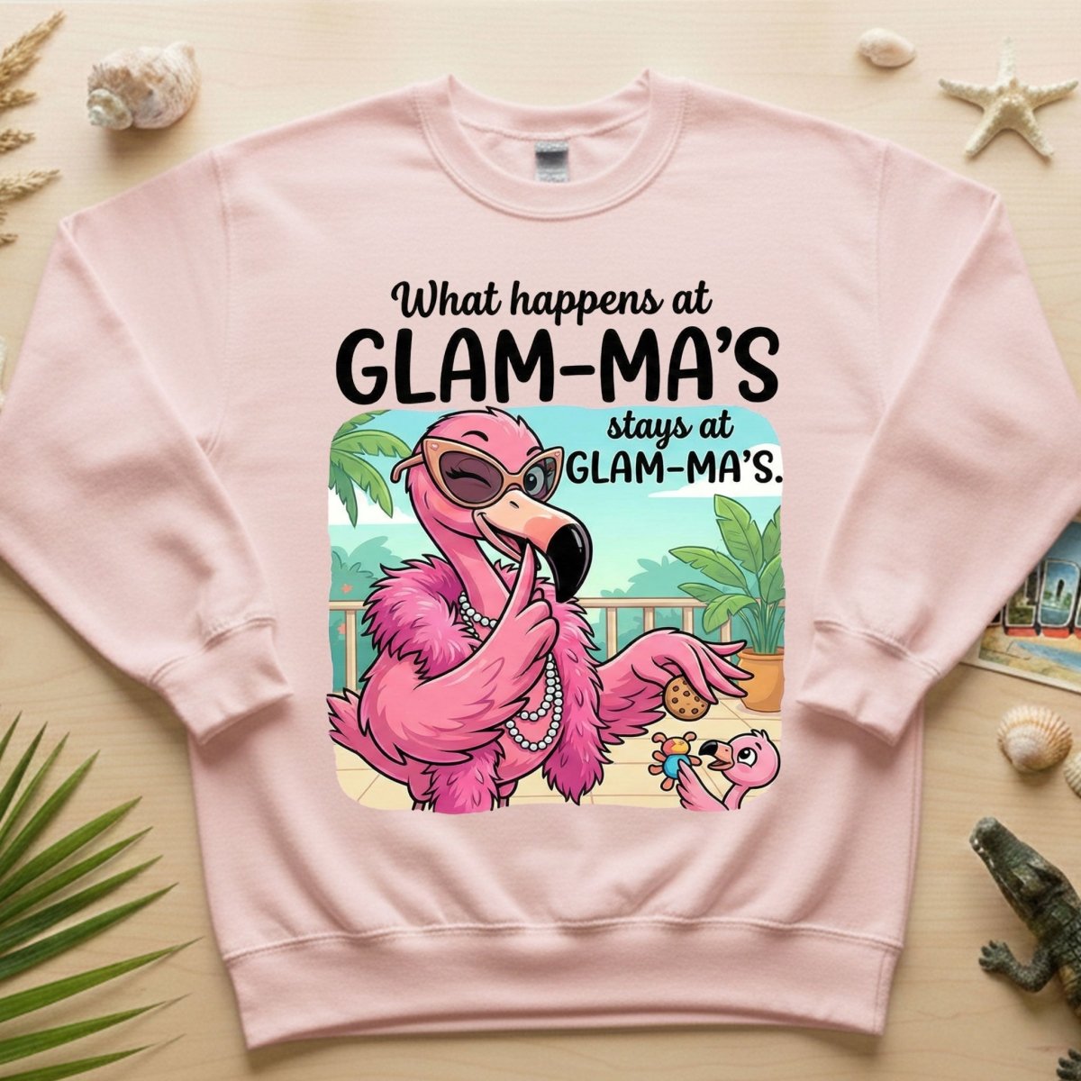 Sassy Glam - Ma Flamingo T-Shirt - Funny Grandmother Humor Gift Tee - FlamingoAholic