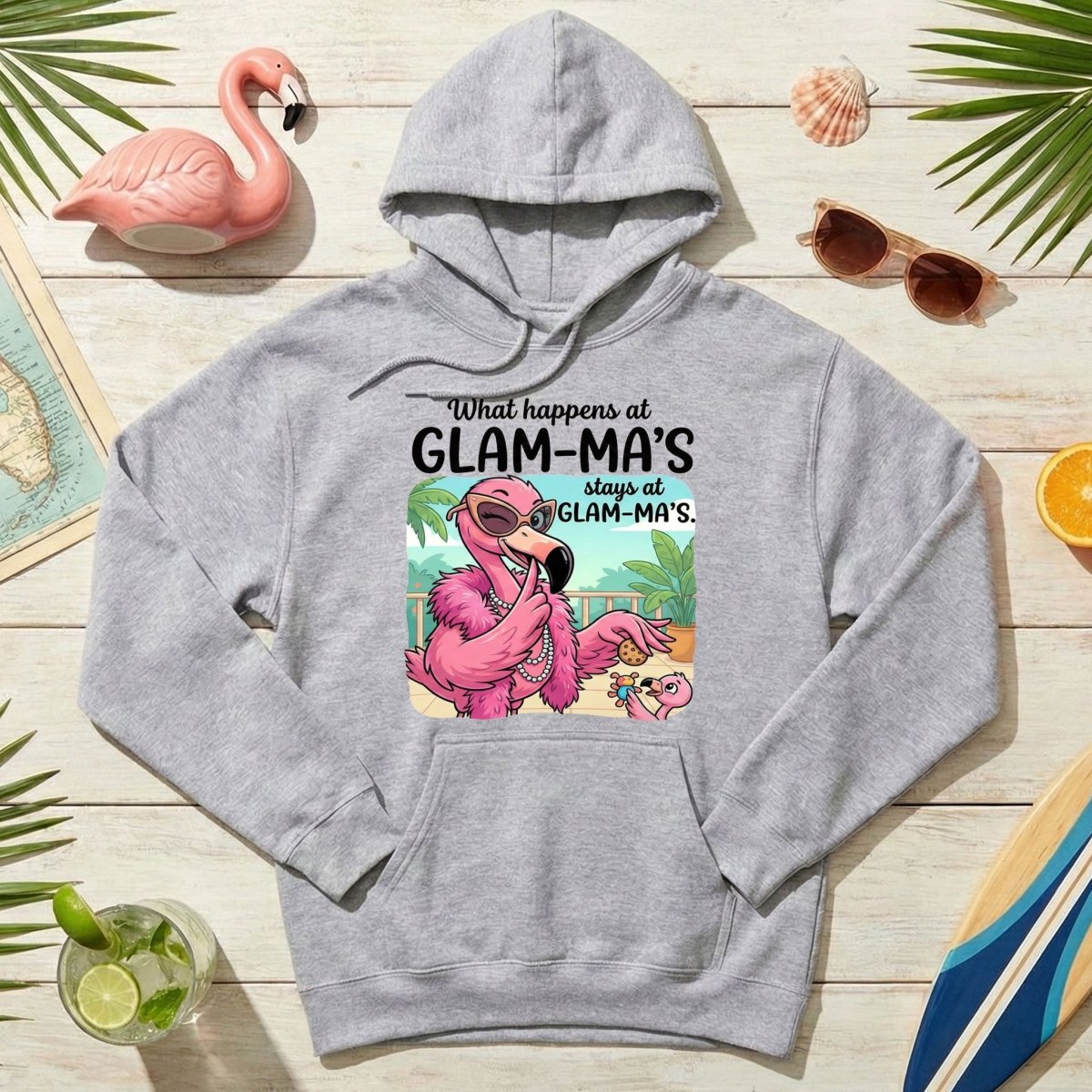 Sassy Glam - Ma Flamingo T-Shirt - Funny Grandmother Humor Gift Tee - FlamingoAholic