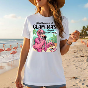 Sassy Glam - Ma Flamingo T-Shirt - Funny Grandmother Humor Gift Tee - FlamingoAholic