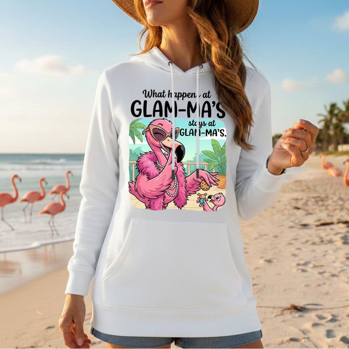 Sassy Glam - Ma Flamingo T-Shirt - Funny Grandmother Humor Gift Tee - FlamingoAholic