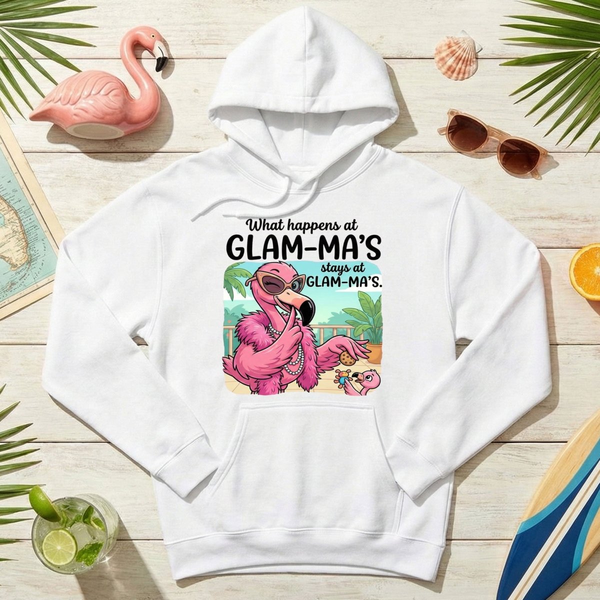 Sassy Glam - Ma Flamingo T-Shirt - Funny Grandmother Humor Gift Tee - FlamingoAholic