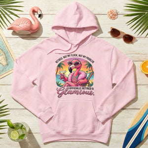 Sassy Glamorous Retired Flamingo T-Shirt - Not My Flock Funny Retirement Gift - FlamingoAholic