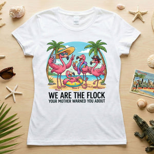 Sassy Personalized Flamingo Group T-Shirt - Matching Girls Trip & Family Vacation Tee - FlamingoAholic
