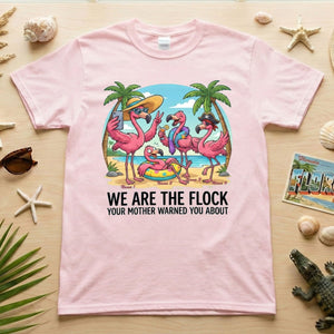 Sassy Personalized Flamingo Group T-Shirt - Matching Girls Trip & Family Vacation Tee - FlamingoAholic