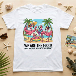 Sassy Personalized Flamingo Group T-Shirt - Matching Girls Trip & Family Vacation Tee - FlamingoAholic