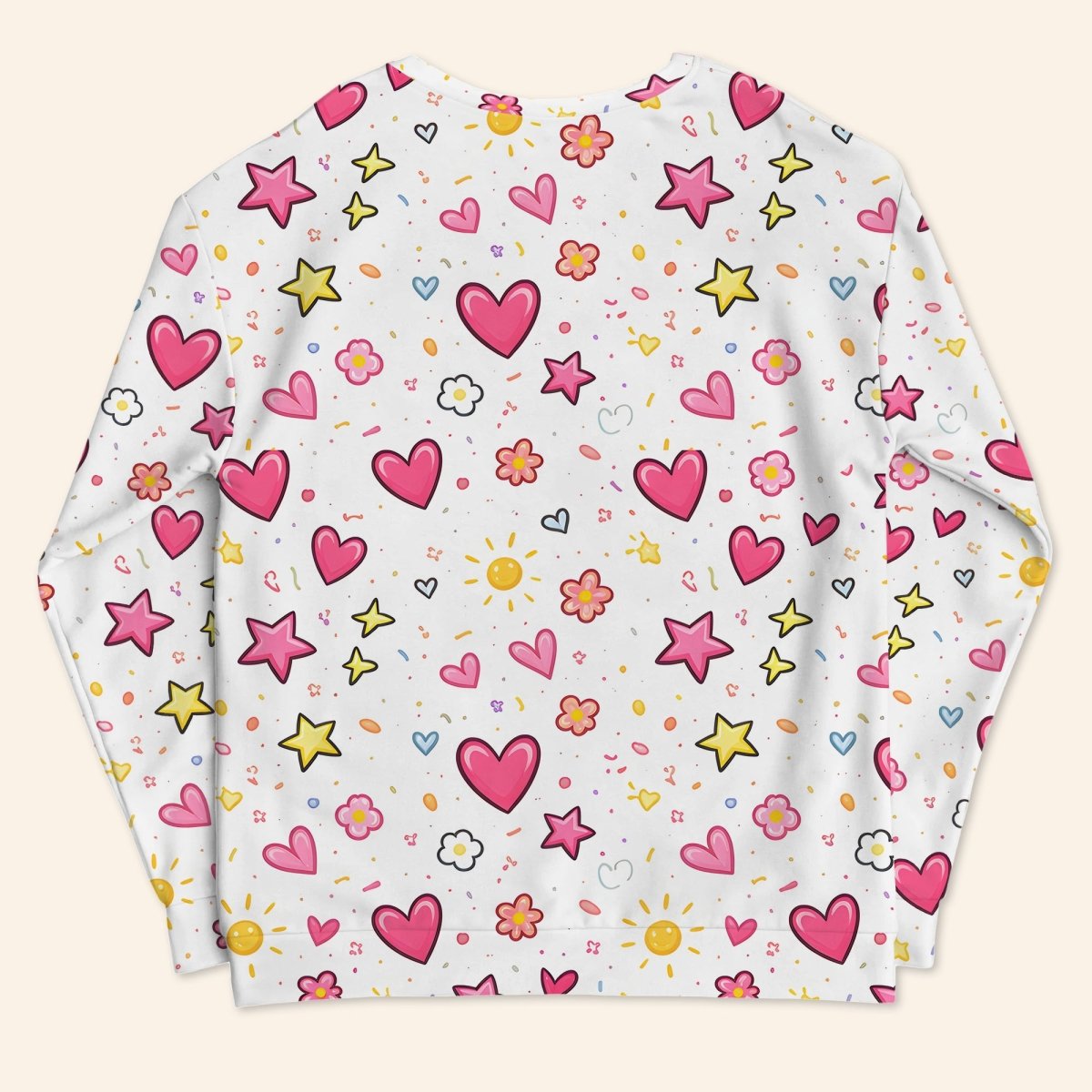 Sassy "Spicy Disaster" Flamingo AOP Sweatshirt - Cozy Funny Quote Women's Gift - FlamingoAholic