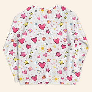 Sassy "Spicy Disaster" Flamingo AOP Sweatshirt - Cozy Funny Quote Women's Gift - FlamingoAholic