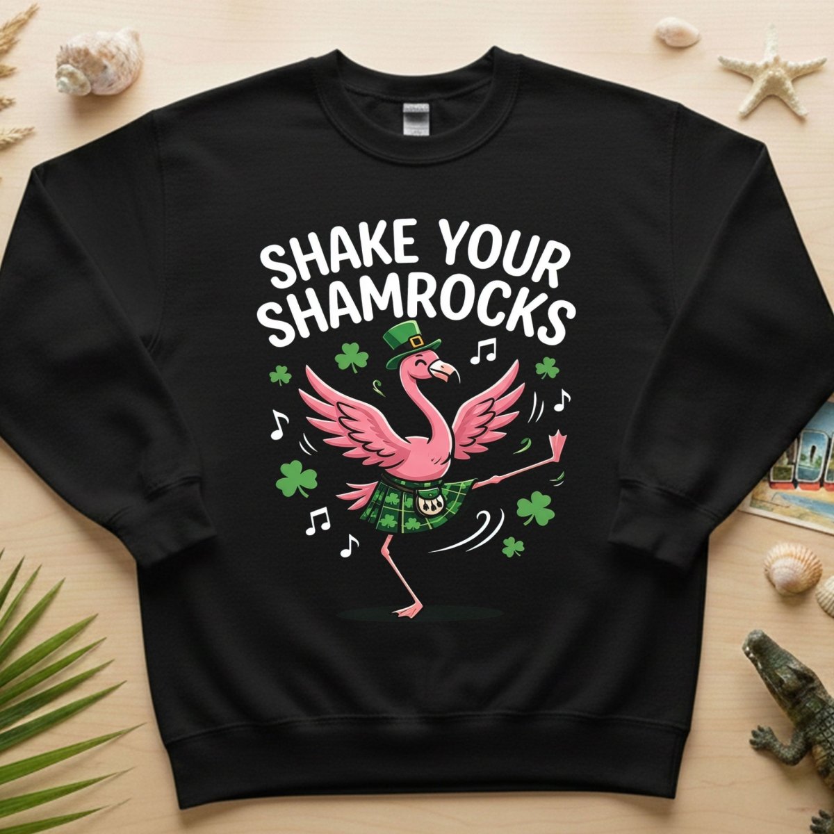 Shake Your Shamrocks Dancing Flamingo St. Patrick's Day T-Shirt - Funny Irish Party Tee for Women - FlamingoAholic
