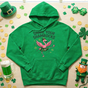 Shake Your Shamrocks Dancing Flamingo St. Patrick's Day T-Shirt - Funny Irish Party Tee for Women - FlamingoAholic