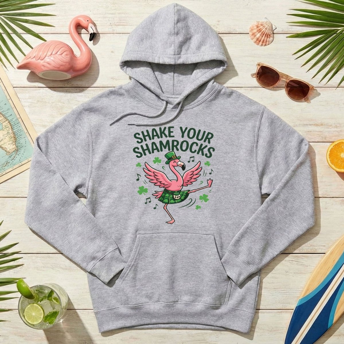 Shake Your Shamrocks Dancing Flamingo St. Patrick's Day T-Shirt - Funny Irish Party Tee for Women - FlamingoAholic