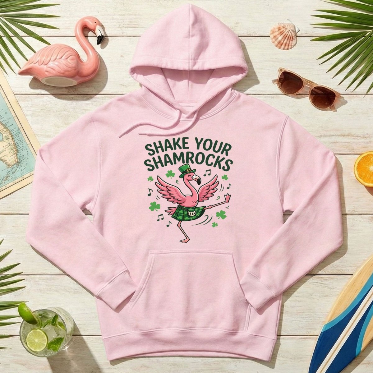 Shake Your Shamrocks Dancing Flamingo St. Patrick's Day T-Shirt - Funny Irish Party Tee for Women - FlamingoAholic