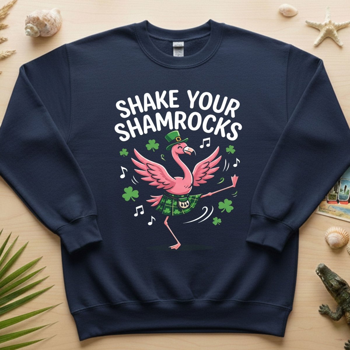 Shake Your Shamrocks Dancing Flamingo St. Patrick's Day T-Shirt - Funny Irish Party Tee for Women - FlamingoAholic