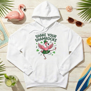 Shake Your Shamrocks Dancing Flamingo St. Patrick's Day T-Shirt - Funny Irish Party Tee for Women - FlamingoAholic