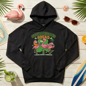 Shenanigans Squad Flamingo Shirt – Funny St Patrick’s Day Flocking Around & Finding Out Tee, Irish Drinking Party Shirt - FlamingoAholic