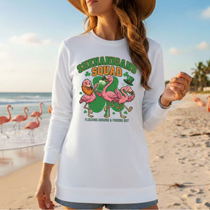 Shenanigans Squad Flamingo Shirt – Funny St Patrick’s Day Flocking Around & Finding Out Tee, Irish Drinking Party Shirt - FlamingoAholic