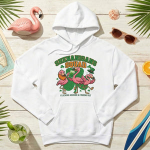 Shenanigans Squad Flamingo Shirt – Funny St Patrick’s Day Flocking Around & Finding Out Tee, Irish Drinking Party Shirt - FlamingoAholic