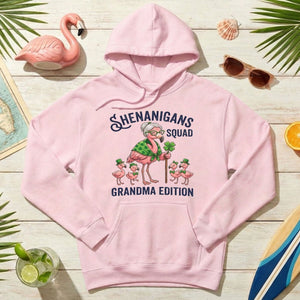 Shenanigans Squad Grandma Edition St. Patrick's Day Flamingo Shirt - Funny Irish Family Group Tee - FlamingoAholic