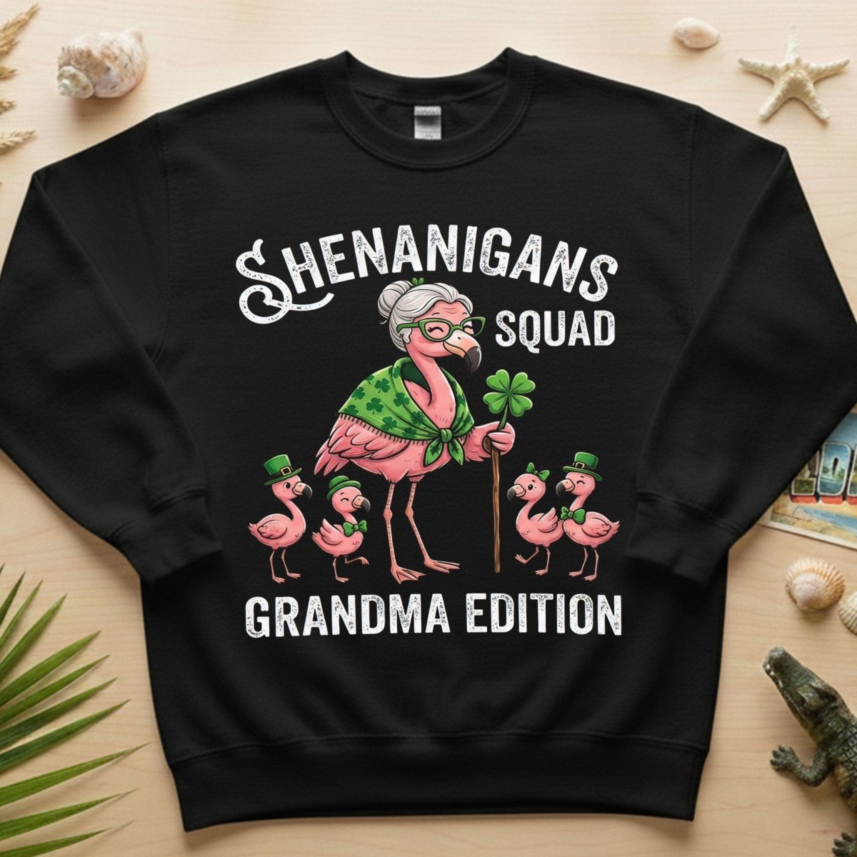 Shenanigans Squad Grandma Edition St. Patrick's Day Flamingo Shirt - Funny Irish Family Group Tee - FlamingoAholic